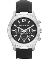 Horlogeband Michael Kors MK8215 Leder Zwart 24mm