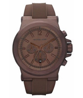 Horlogeband Michael Kors MK8216 Silicoon Bruin 22mm