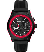 Horlogeband Michael Kors MK8376 Silicoon Zwart 22mm