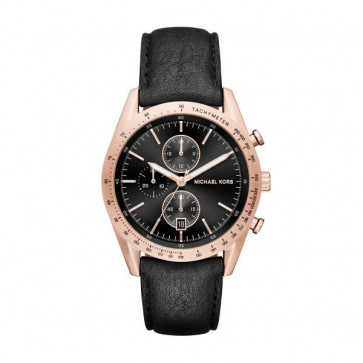 Horlogeband Michael Kors MK8440 Leder Zwart 22mm