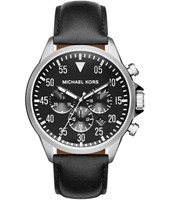 Horlogeband Michael Kors MK8442 Leder Zwart 22mm