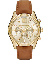 Horlogeband Michael Kors MK8447 Leder Bruin 22mm