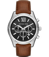 Horlogeband Michael Kors MK8456 Leder Bruin 22mm
