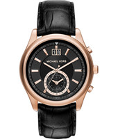 Horlogeband Michael Kors MK8460 Leder Zwart 22mm
