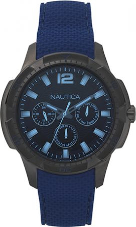 Nautica horlogeband NAPSDG004 Silicoon Blauw 22mm + blauw stiksel
