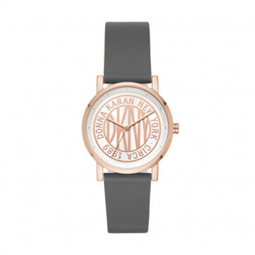 Horlogeband DKNY NY2764 Leder Grijs 18mm