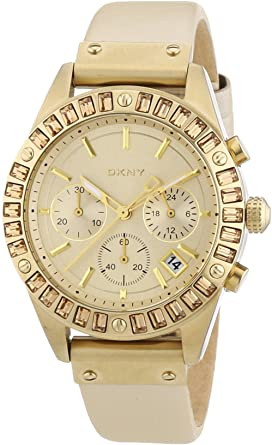 Horlogeband DKNY NY8655 Leder Beige