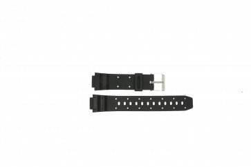 Horlogeband Universeel P129 Kunststof/Plastic Zwart 14mm