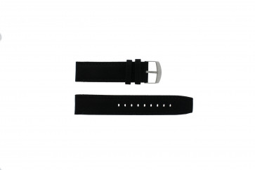 Timex horlogeband P49863 / 49863 / T49863 Canvas Zwart 22mm + zwart stiksel