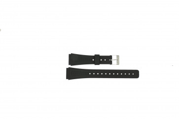 Horlogeband Universeel P53 Kunststof/Plastic Zwart 20mm