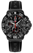 Horlogeband Tag Heuer CAH1012 Rubber Zwart 22mm