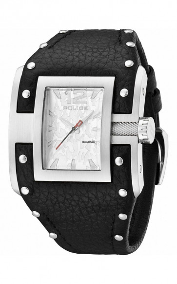 Horlogeband Police PL.13401JS/04 Leder Zwart