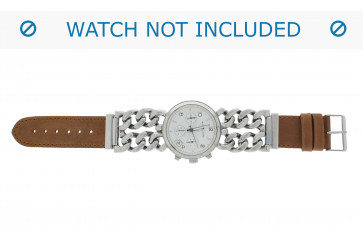 Horlogeband 830.03.20 Short (70x40mm) Leder Bruin 20mm + standaard stiksel