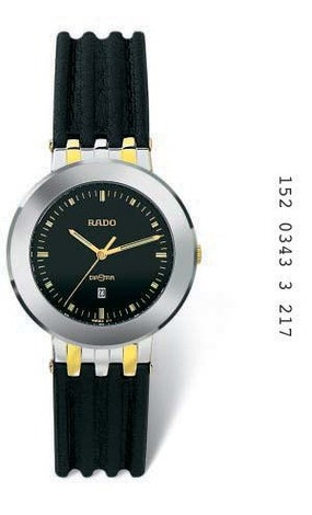 Horlogeband Rado 15203433 / R14343175 / R070870910 Leder Zwart 18mm
