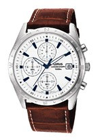 Horlogeband Lorus VD57-X015 / RM367AX9 / RP119X Leder Donkerbruin 22mm