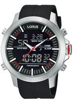 Horlogeband Lorus Z021-X002 / RW607AX9 Rubber Zwart 21mm
