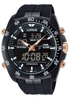 Horlogeband Lorus RW615AX9 / Z021-X007 / RHG018X Rubber Zwart 13mm
