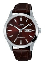 Horlogeband Lorus VX43-X097 / RXN31DX9 / RHG089X Leder Bruin 20mm