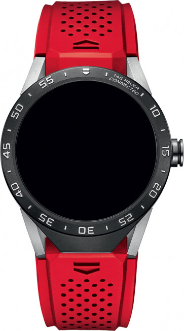 Horlogeband Smartwatch Tag Heuer SAR8A80/1 / FT6057 Rubber Rood 22mm