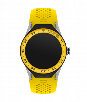 Horlogeband Tag Heuer SBF8A8017 Rubber Geel 22mm