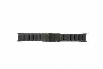 Horlogeband Seiko V157-0AS0 / SNE281P1 / M0CA211N9 Staal Zwart 22mm