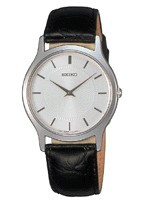 Horlogeband Seiko V700-8A10 / SJB081P1 / 4GG5JB Leder Zwart 18mm