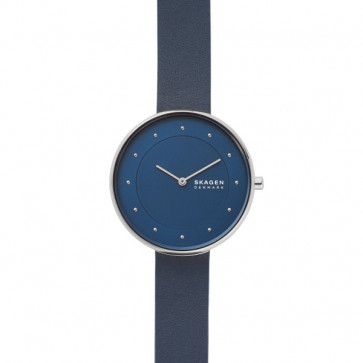 Horlogeband Skagen SKW2812 Leder Blauw 16mm