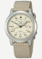 Latijns vasthoudend heldin Horlogeband Seiko 7S26-02J0 / SNK803K2 / 4K10JZ Canvas 18mm