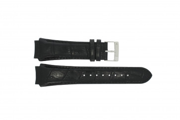 Prisma horlogeband SPECZW21 Leder Zwart 21mm + zwart stiksel