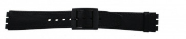 Horlogeband Swatch (alt.) SC15.01 Leder Zwart 16mm