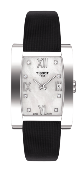 Horlogeband Tissot T0073091611600 / T603025351 Leder Zwart 15mm