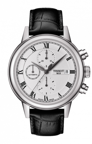 Horlogeband Tissot T085427A / T600033606 Leder Zwart 19mm