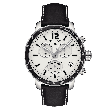 Horlogeband Tissot T095.417.16.037.00 / T600035409 Leder Zwart 19mm