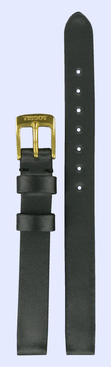 Horlogeband Tissot T600021126 Leder Zwart 10mm