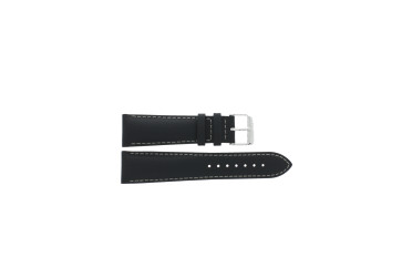 Horlogeband Tissot V8 Chrono Quartz / T0394171605702B / T600028731 Leder Zwart 22mm