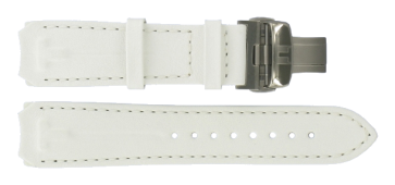 Horlogeband Tissot T33785885A / T600029221 / T610029222 /XS Leder Wit 20mm