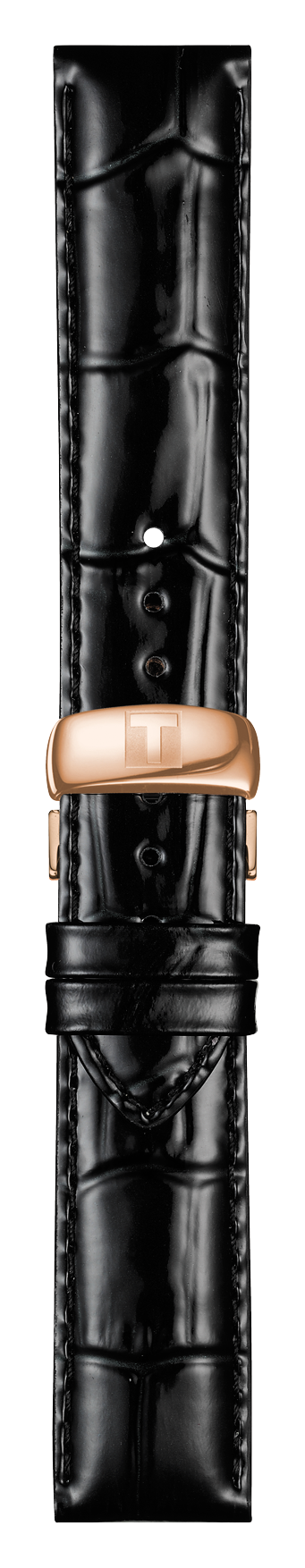 Horlogeband Tissot T600037744 Leder Zwart 19mm