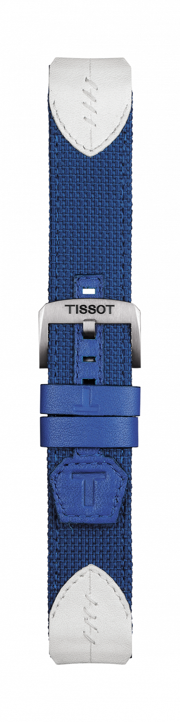 Horlogeband Tissot T600039989 Leder/Textiel Blauw 22mm