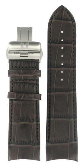 Horlogeband Tissot T035.627.16.031.00 / XL / T600041158 Leder Bruin 24mm