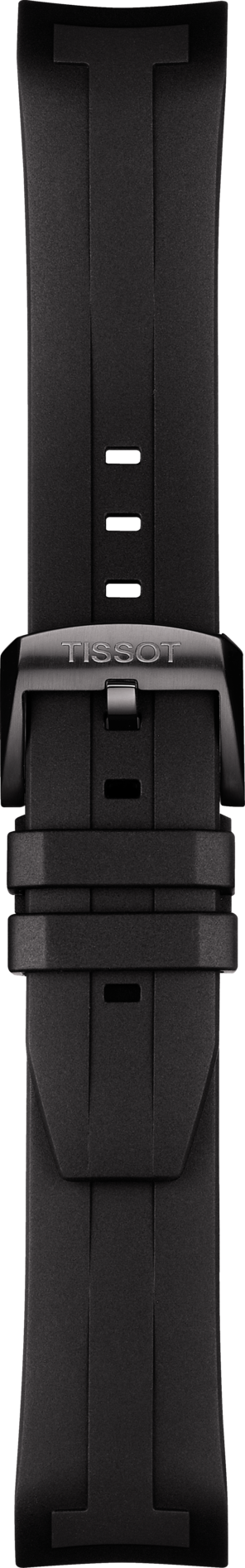 Horlogeband Tissot T1204173705102 / T603042600 Rubber Zwart 22mm
