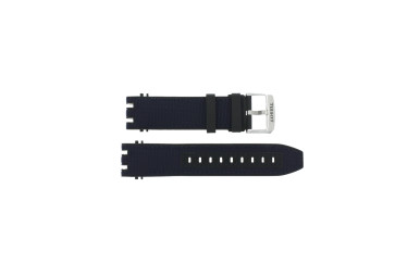Horlogeband Tissot T1154272704100 / T603044210 Rubber Zwart 22mm