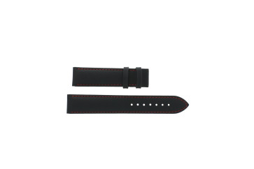 Tissot horlogeband T067.417.260.5100 T067417A - T610031781 Leder Zwart 19mm + rood stiksel