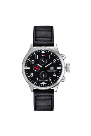 Horlogeband Tommy Hilfiger TH-102-1-14-0878 Leder Zwart 20mm
