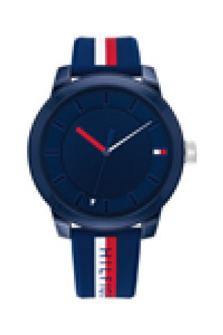 Horlogeband Tommy Hilfiger TH.306.1.47.2888 / TH679302558 / 2558 Leder/Kunststof Blauw 20mm