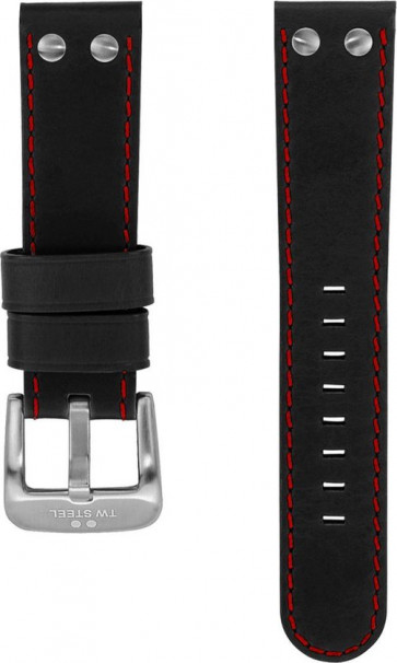 Horlogeband TW Steel TW661 Leder Zwart 22mm