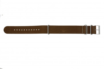 NATO horlogeband UH14 Leder Bruin 22mm