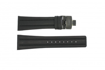 Horlogeband Obaku V108-G Leder Zwart 28mm