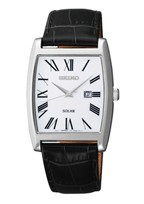 Horlogeband Seiko V137-0AB0 Leder Zwart