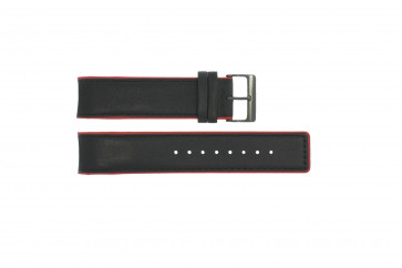 Horlogeband Obaku V141 Leder Zwart 22mm