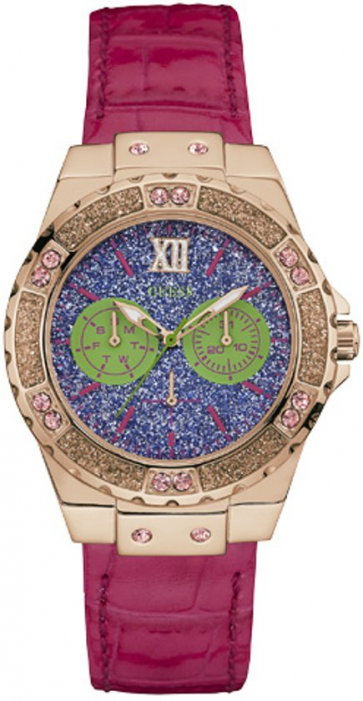 Horlogeband Guess W0775L4 (BRC-W0775L4) Leder Roze